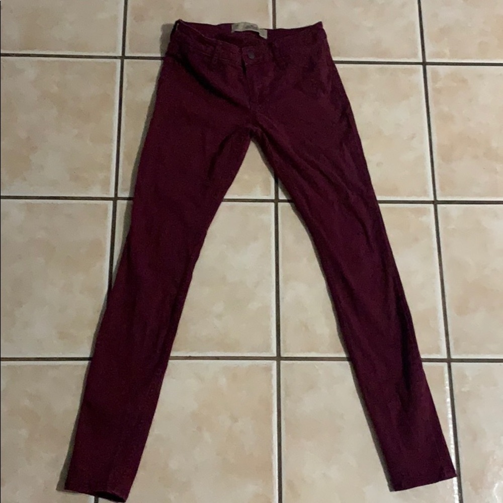 Maroon Jeans Size 0R Waist 24 Length 31
